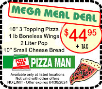 Pizza Man Mega Meal Coupon